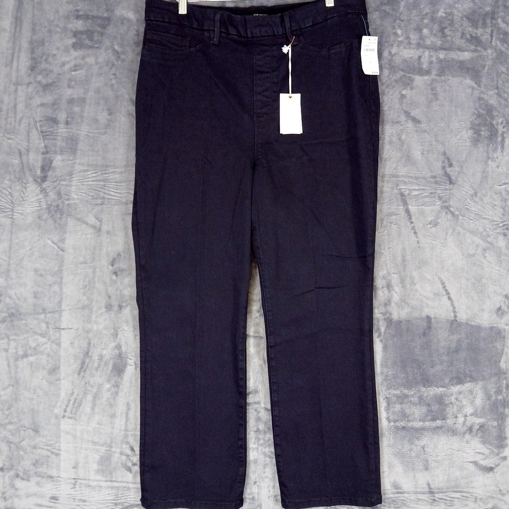 Good‎ American Jeans Womens 3XL Black Stretch Pull On Straight High Rise NWT
